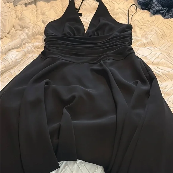 Jessica McClintock | Dresses | Jessica Mcclintock Black Ruched Halter  Sundress | Poshmark